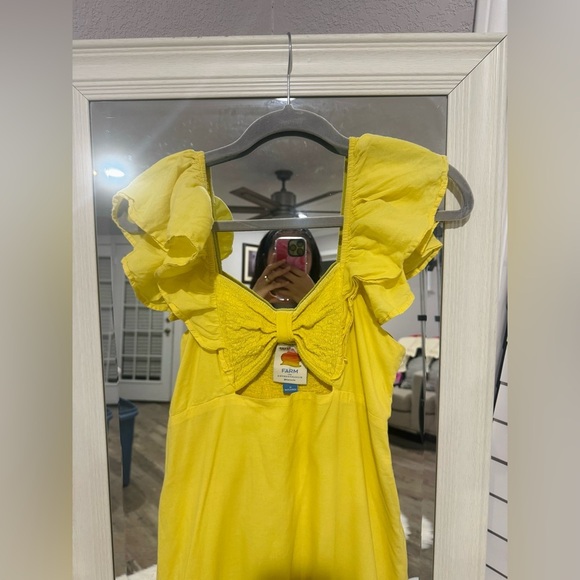 FARM Rio Yellow Ruffle Dress - Picture 4 of 5